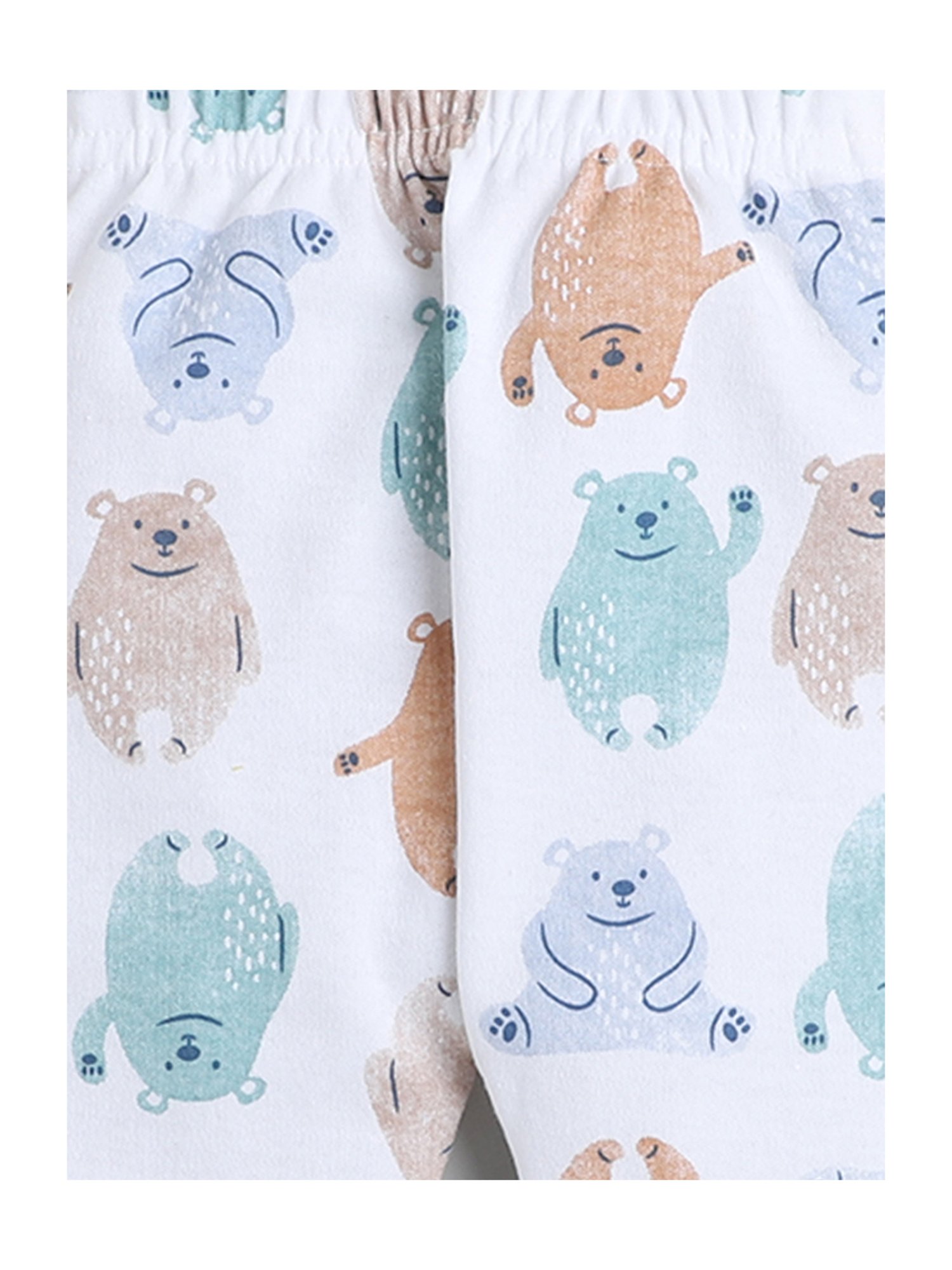 Bumzee Boys Light Blue & White Printed Pyjamas (Pack Of 3)