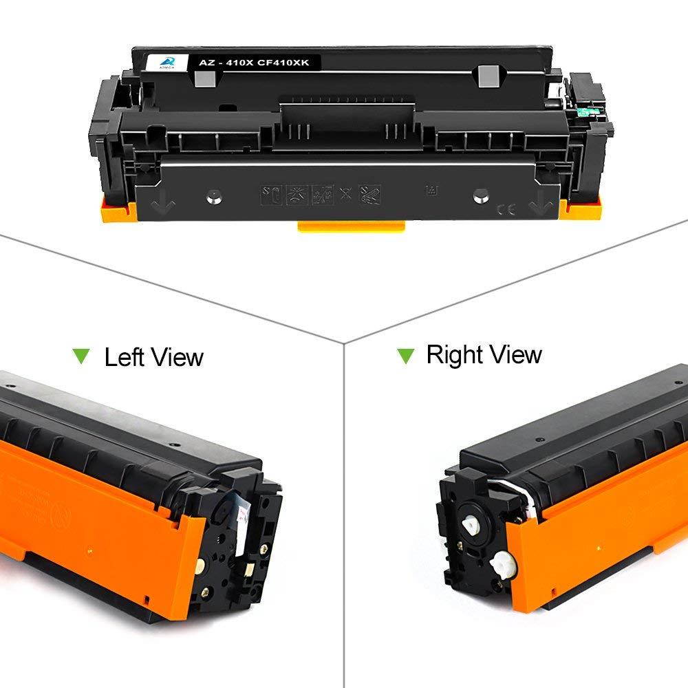 Aztech 4 Packs Compatible Toner Cartridge Replacement for HP 410A CF410A CF411A CF412A CF413A for HP Color Laserjet Pro MFP M477fnw M477fdn M477fdw M452dn M452nw M452dw M477 M452 M377dw Printer Toner