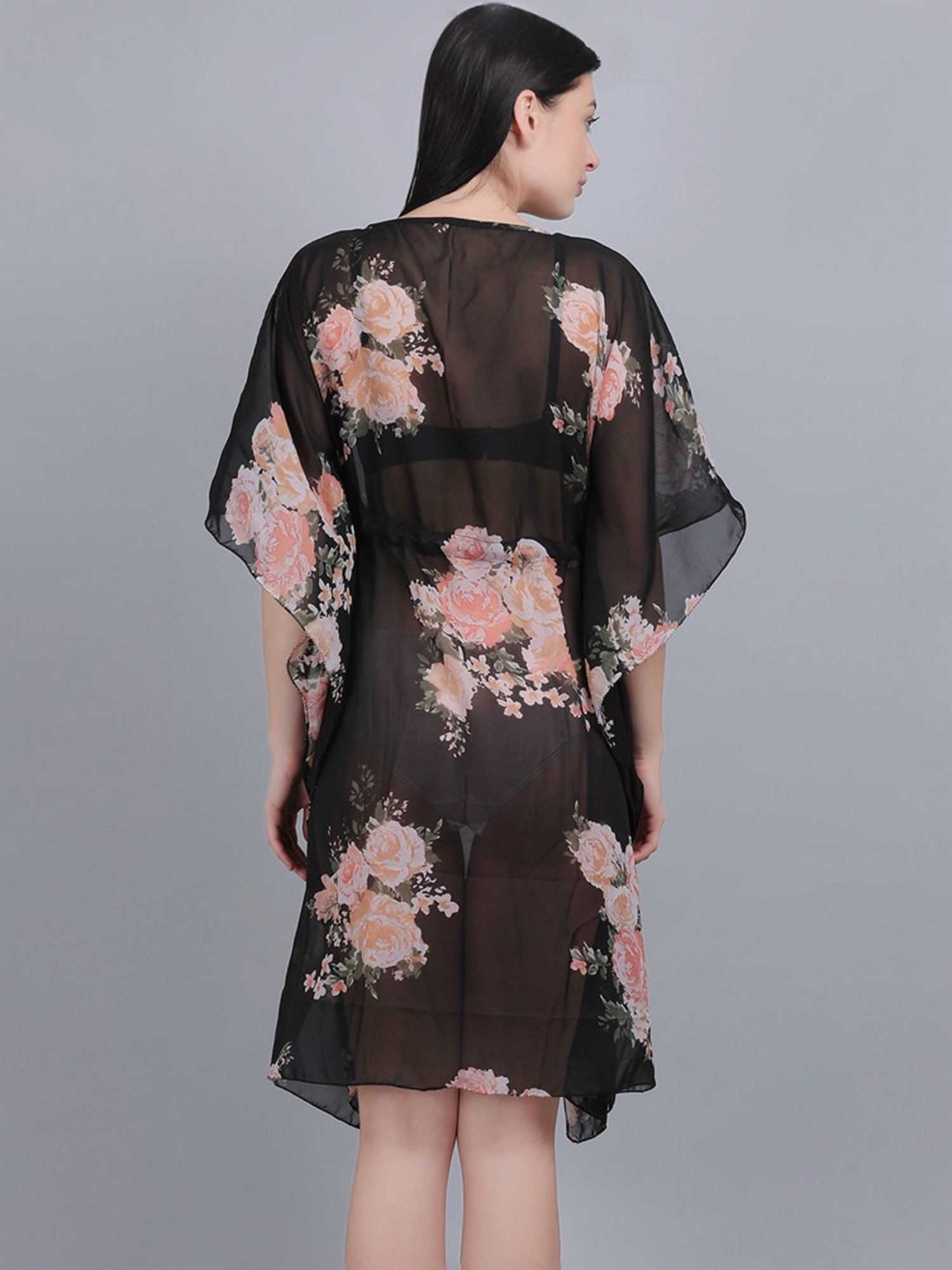 mod & shy Black Printed Kaftan