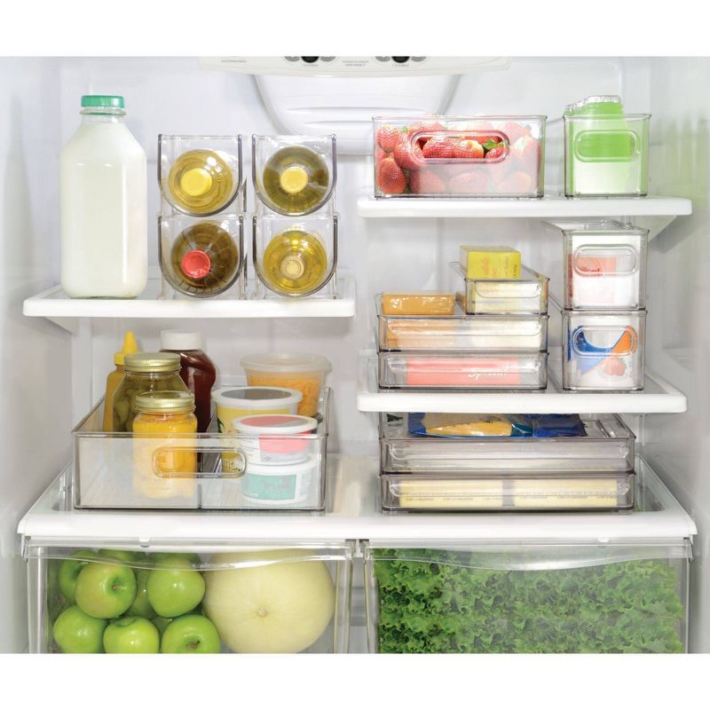 iDESIGN 12"x4" Fridge+Freeze Binz Deep Split Bin with Handle Clear