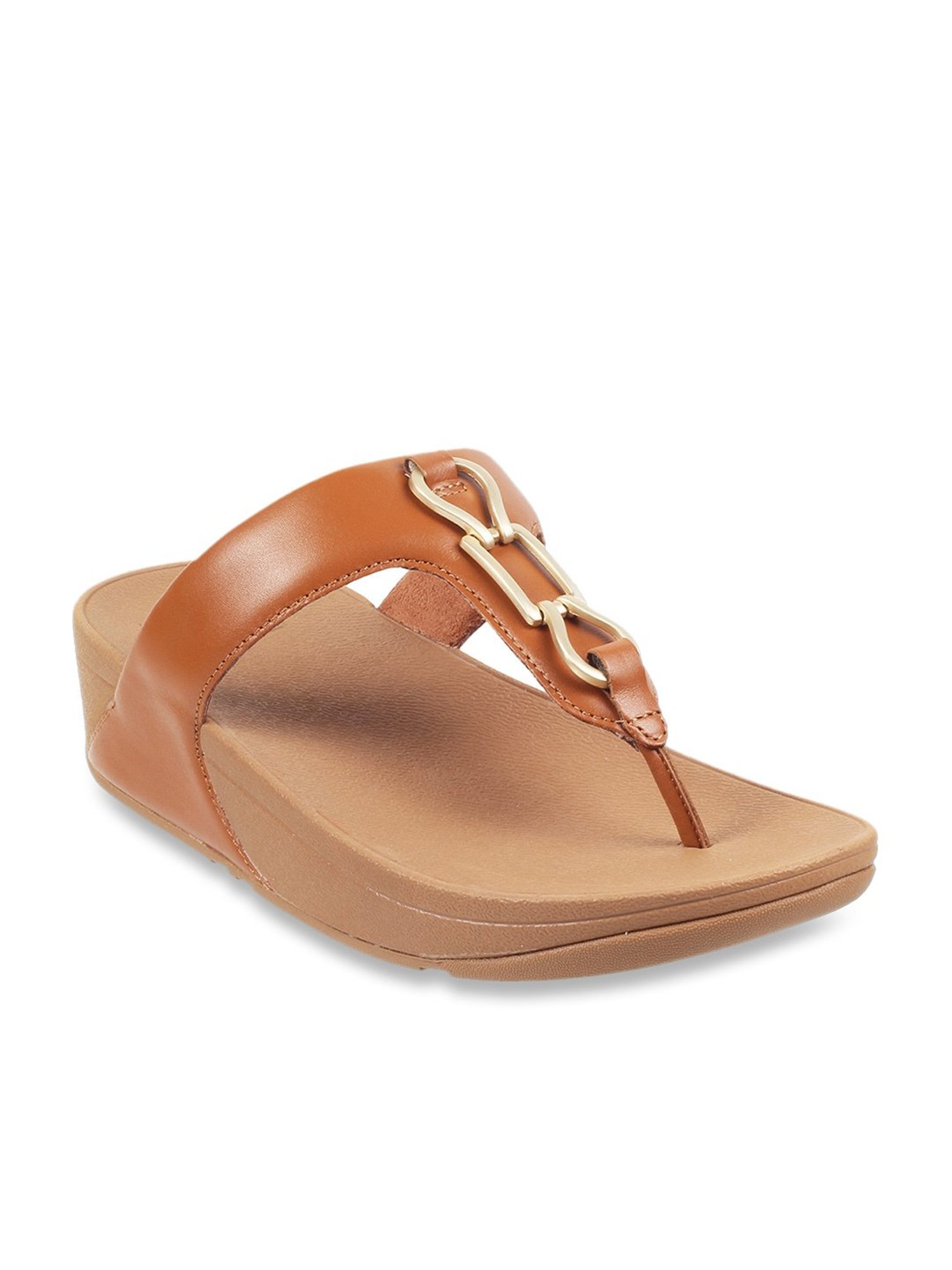 FitFlop Women's Tan Thong Wedges