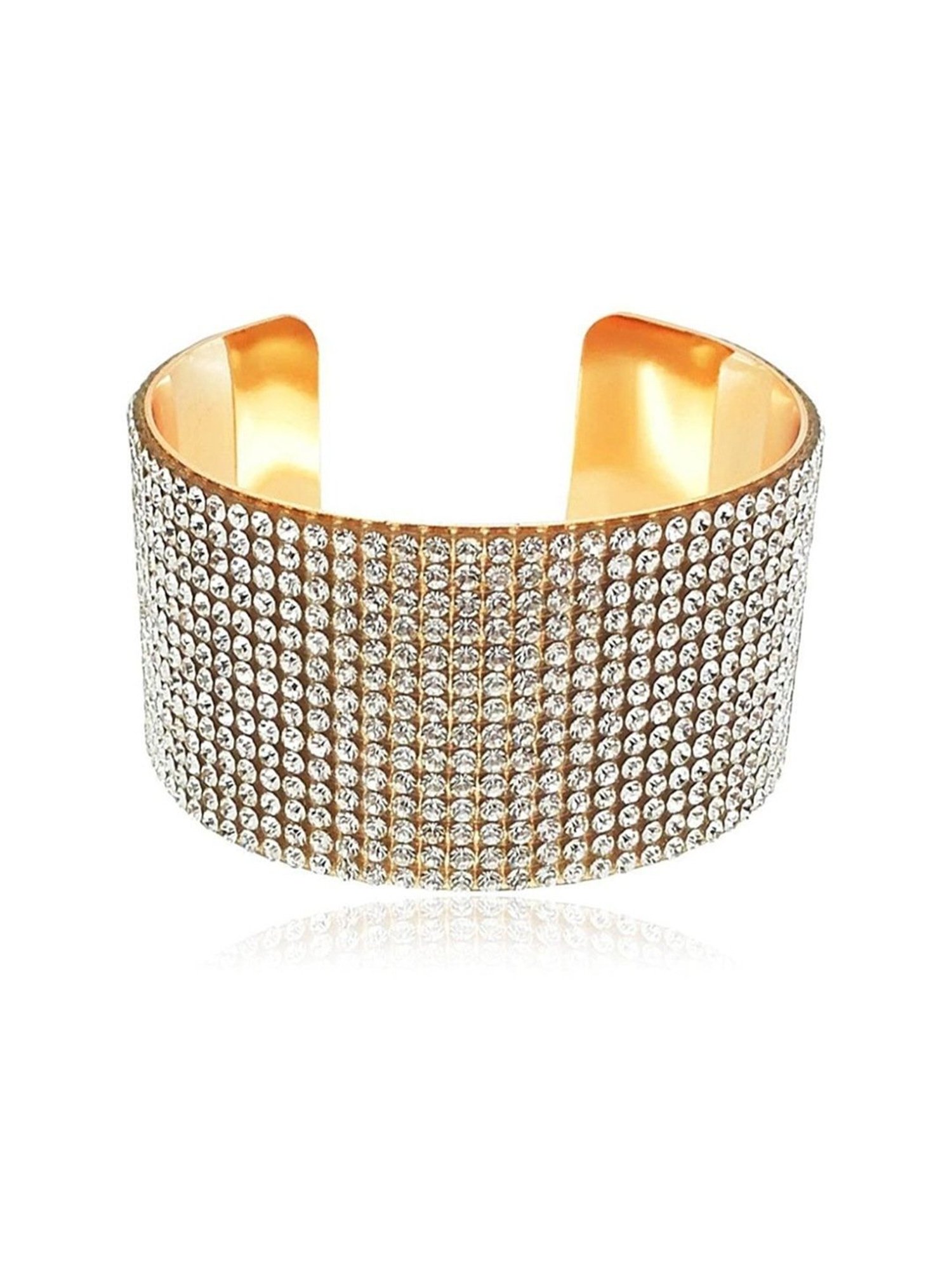 YouBella Stylish Party Wear Jewellery Gold-Plated Cuff Bracelet