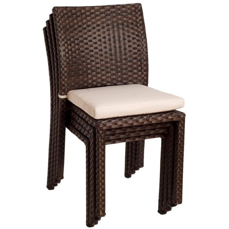 Georgia 9pc Teak Wood Square Patio Dining Set - International Home Miami