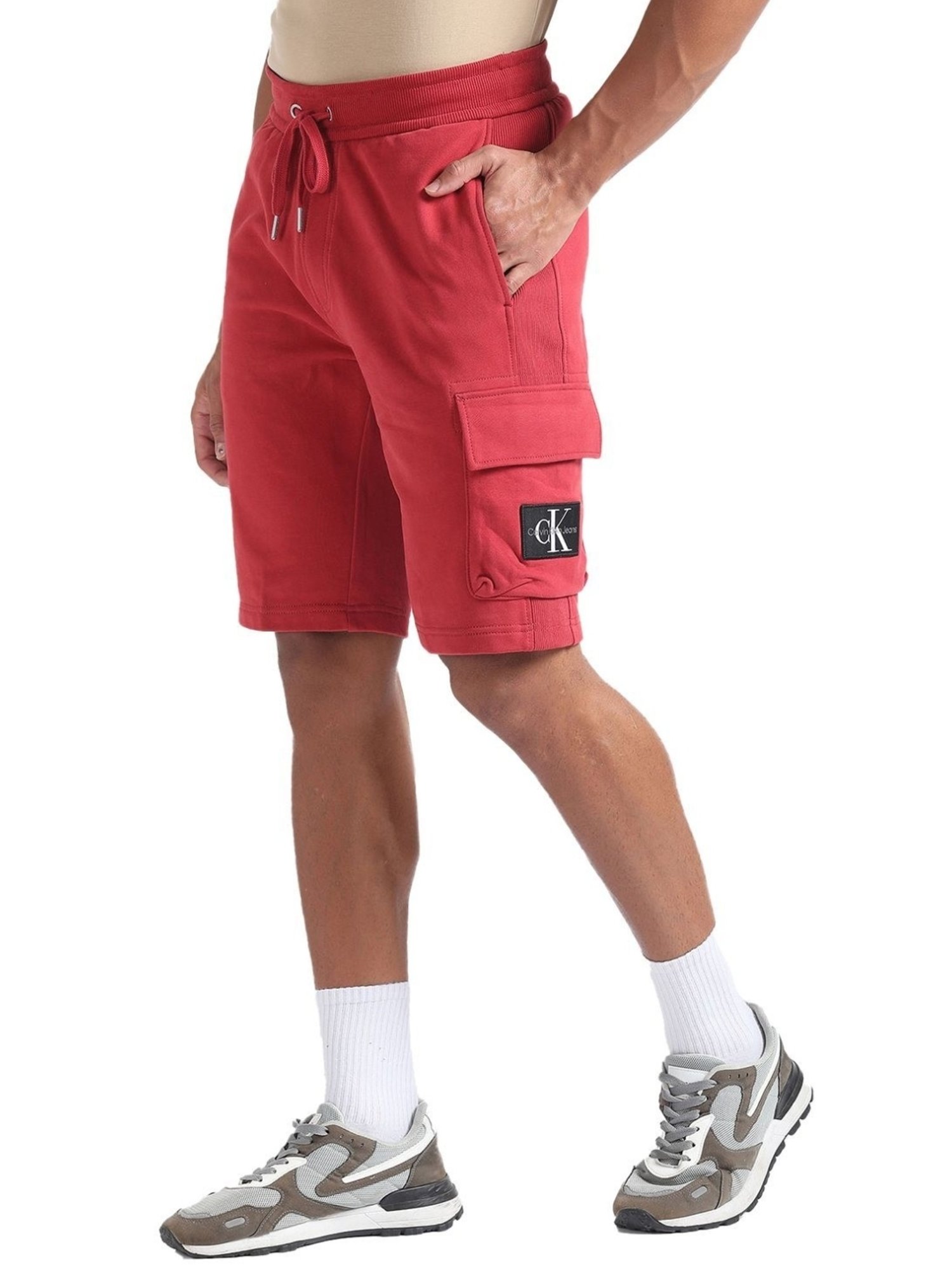 Calvin Klein Jeans Garnet Cotton Regular Fit Shorts