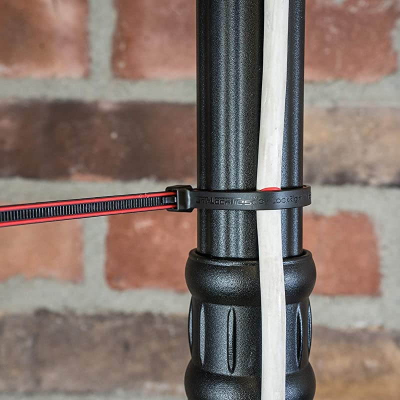 Releasable ReUsable Zip Ties Industrial Grade Extra Grip Rubber Lined Durable 12 Inches Long 40 Red