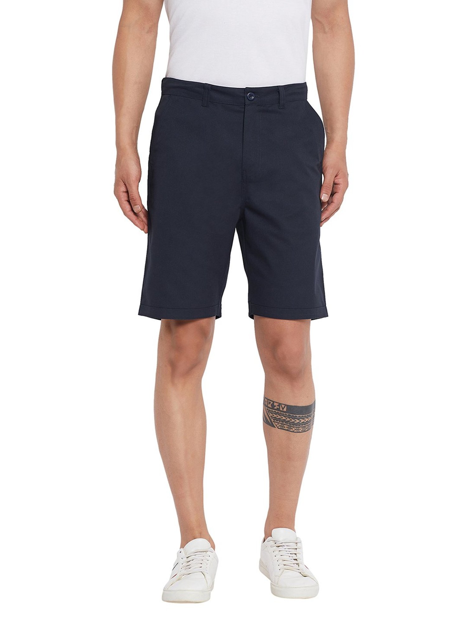 Hypernation Navy Regular Fit Shorts