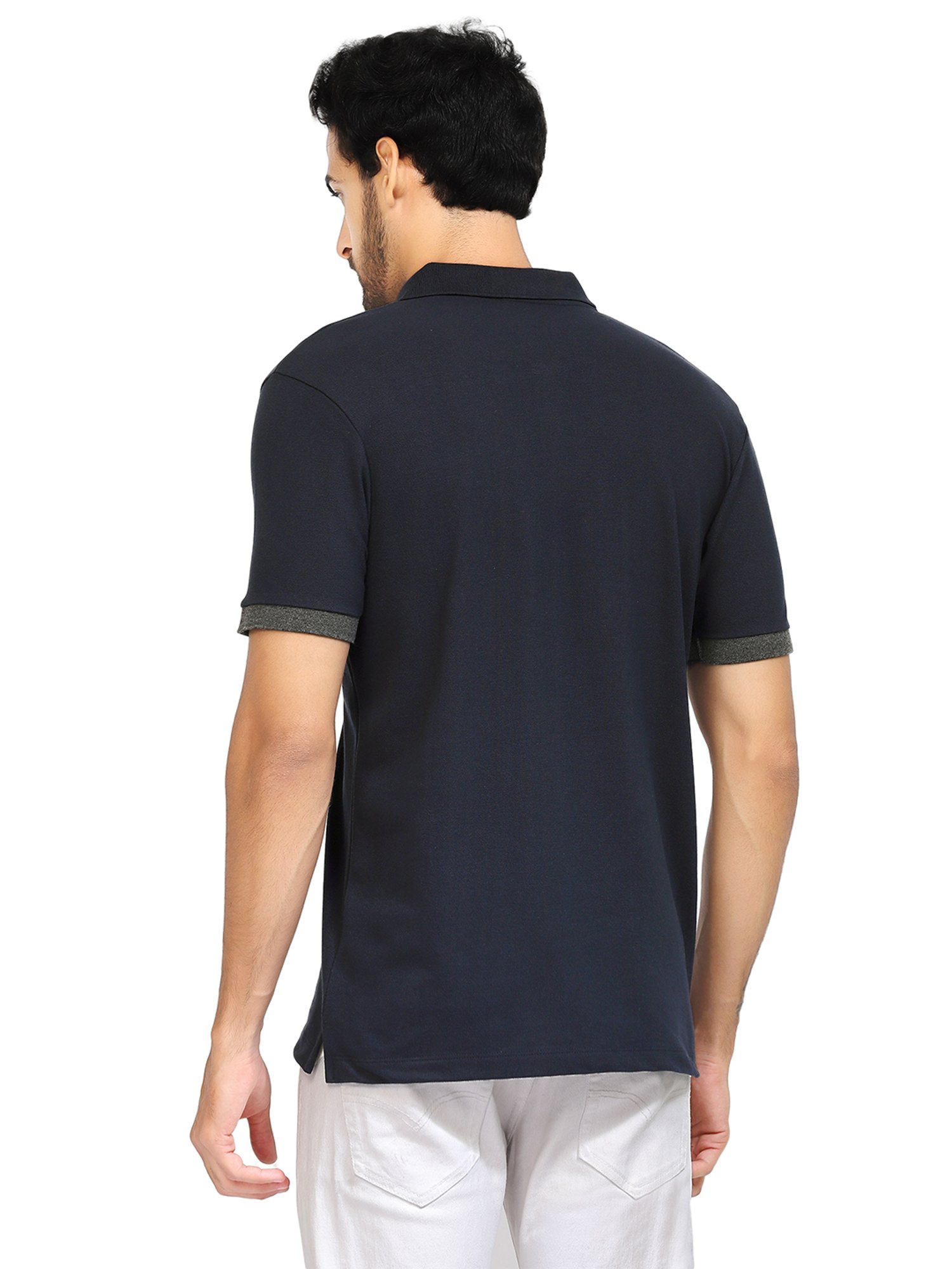 Kalt Navy Regular Fit Polo T-Shirt