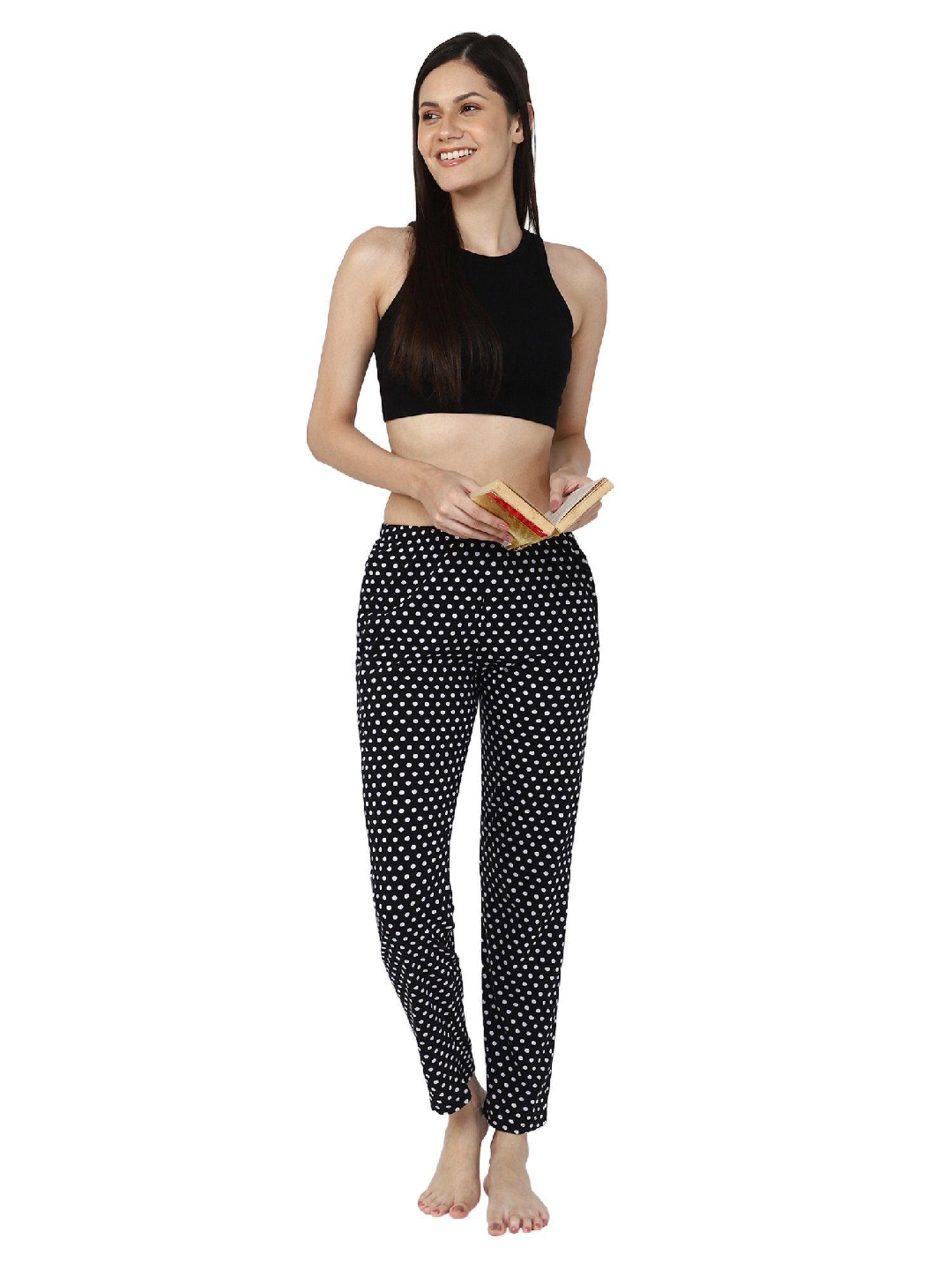 Dyca Black & White Printed Lounge Pants