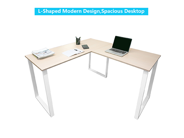 L-Shaped Desk Corner Computer Game Desk PC Laptop Desk Study Desk With CPU Storage Modern Desk With Large Workstation Gaming Desk Home Office Desk,White,GT70