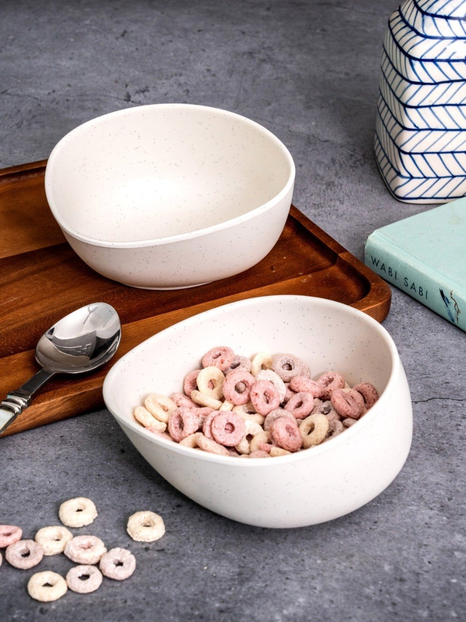 Stehlen White Melamine Retro Bowl - Set of 2