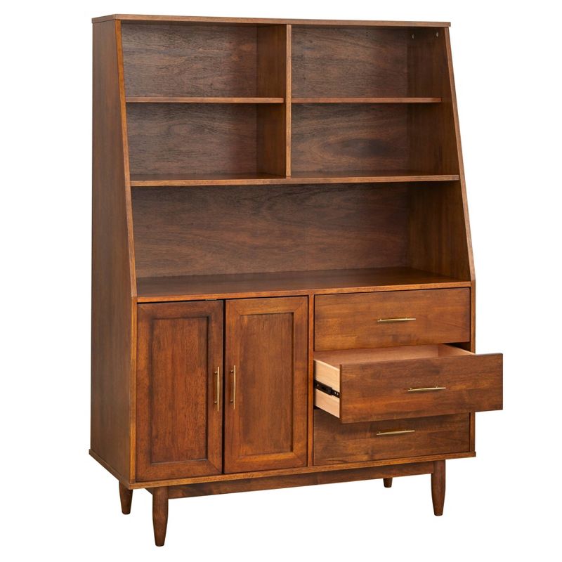 Danish Highboy Buffet AutomN Oak - Buylateral