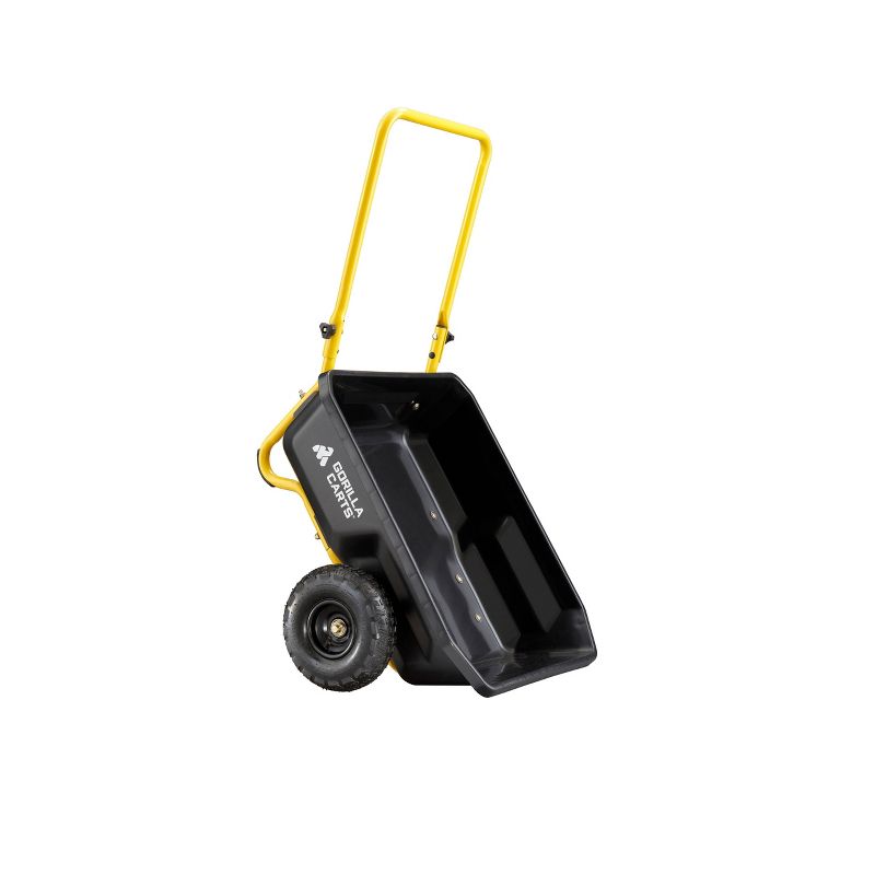Gorilla Carts GCR-4 Poly Yard Cart Black