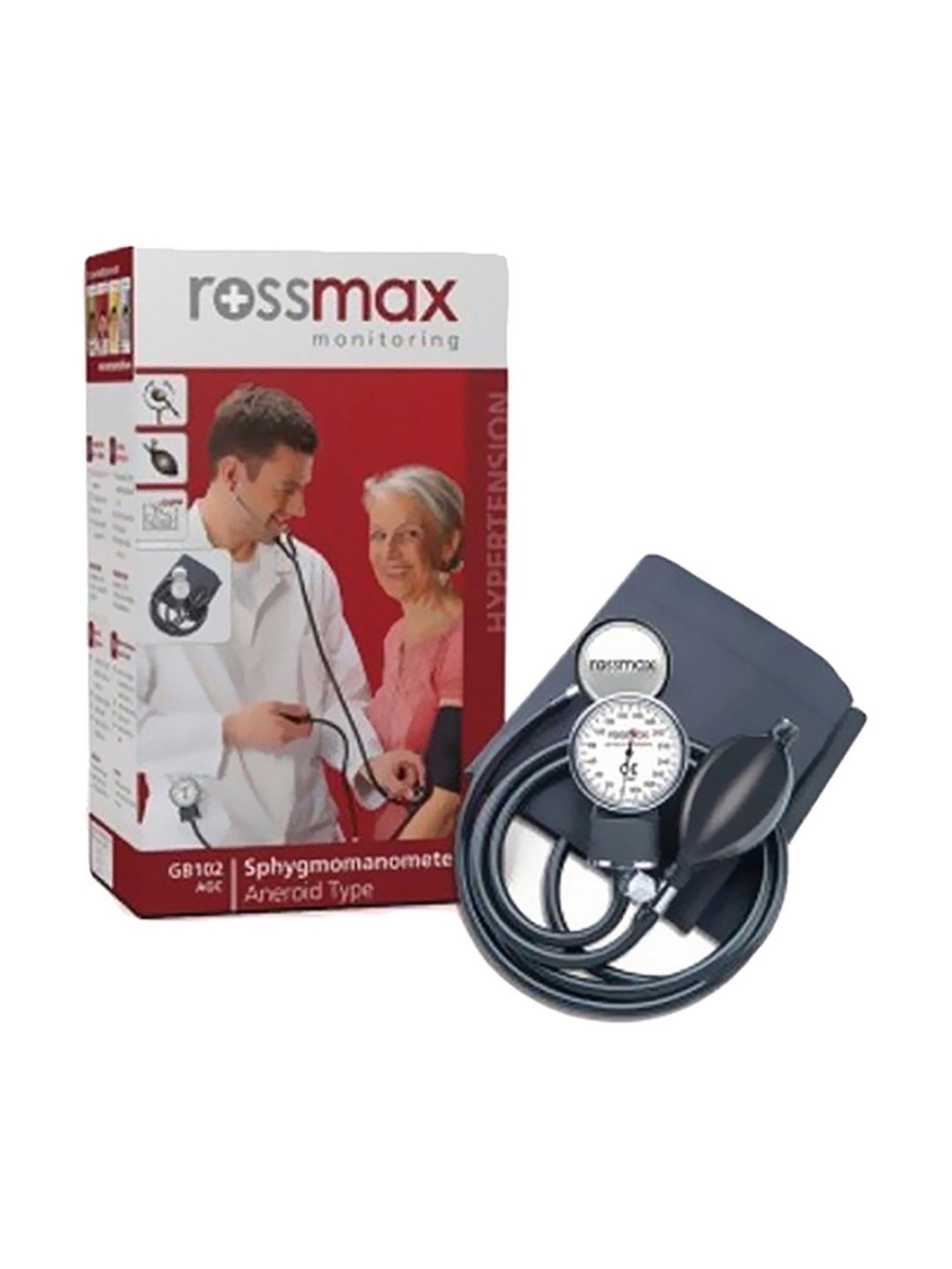 Rossmax GB102 Aneroid Blood Pressure Monitor with Stethoscope (Black)