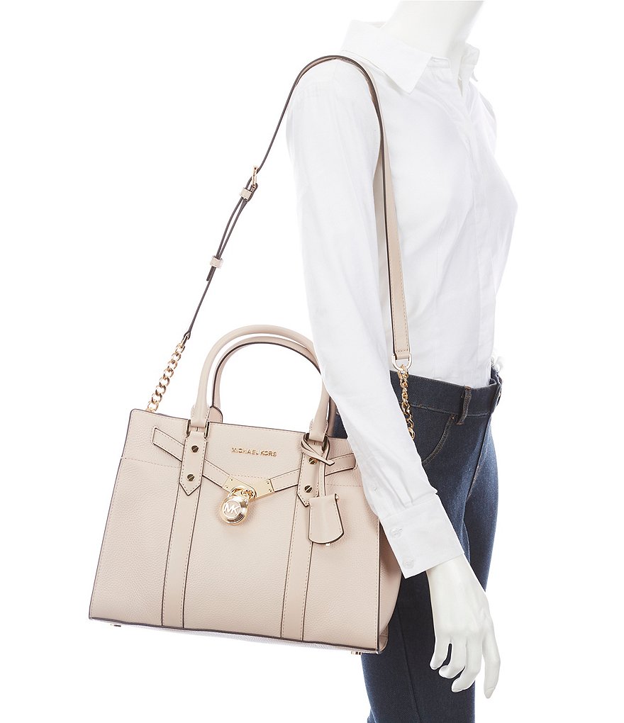 Michael Kors Nouveau Hamilton Large Leather Satchel Bag