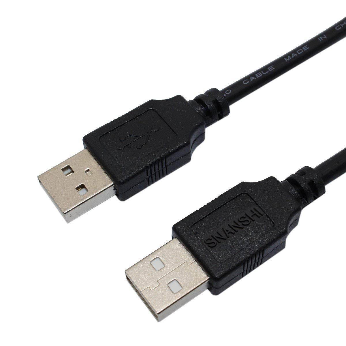 USB Male to Male, SNANSHI USB to USB Cord USB Cable Male to Male USB 2.0 Cable Type A Male to Type A Male 25FT,Black