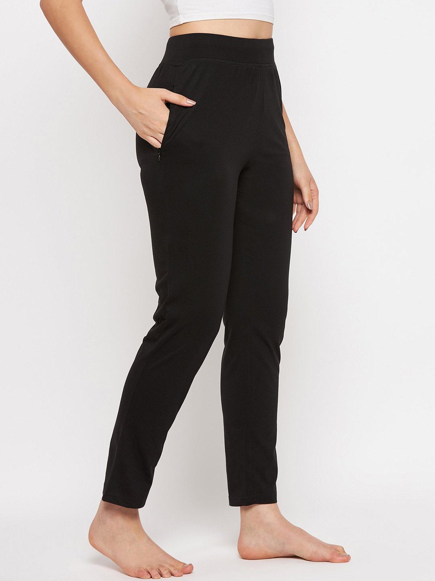 Okane Black Mid Rise Lounge Pants