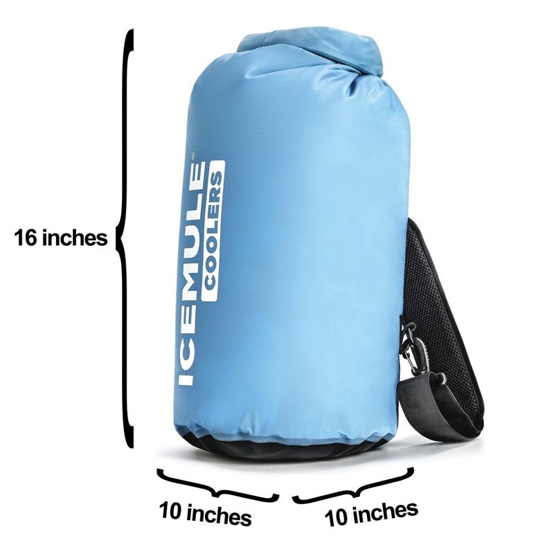 IceMule 1005 Classic Medium Collapsible Portable Soft Sided Roll Top 15 Liter 12 Can Lightweight Insulated Waterproof Leak Proof Backpack Cooler