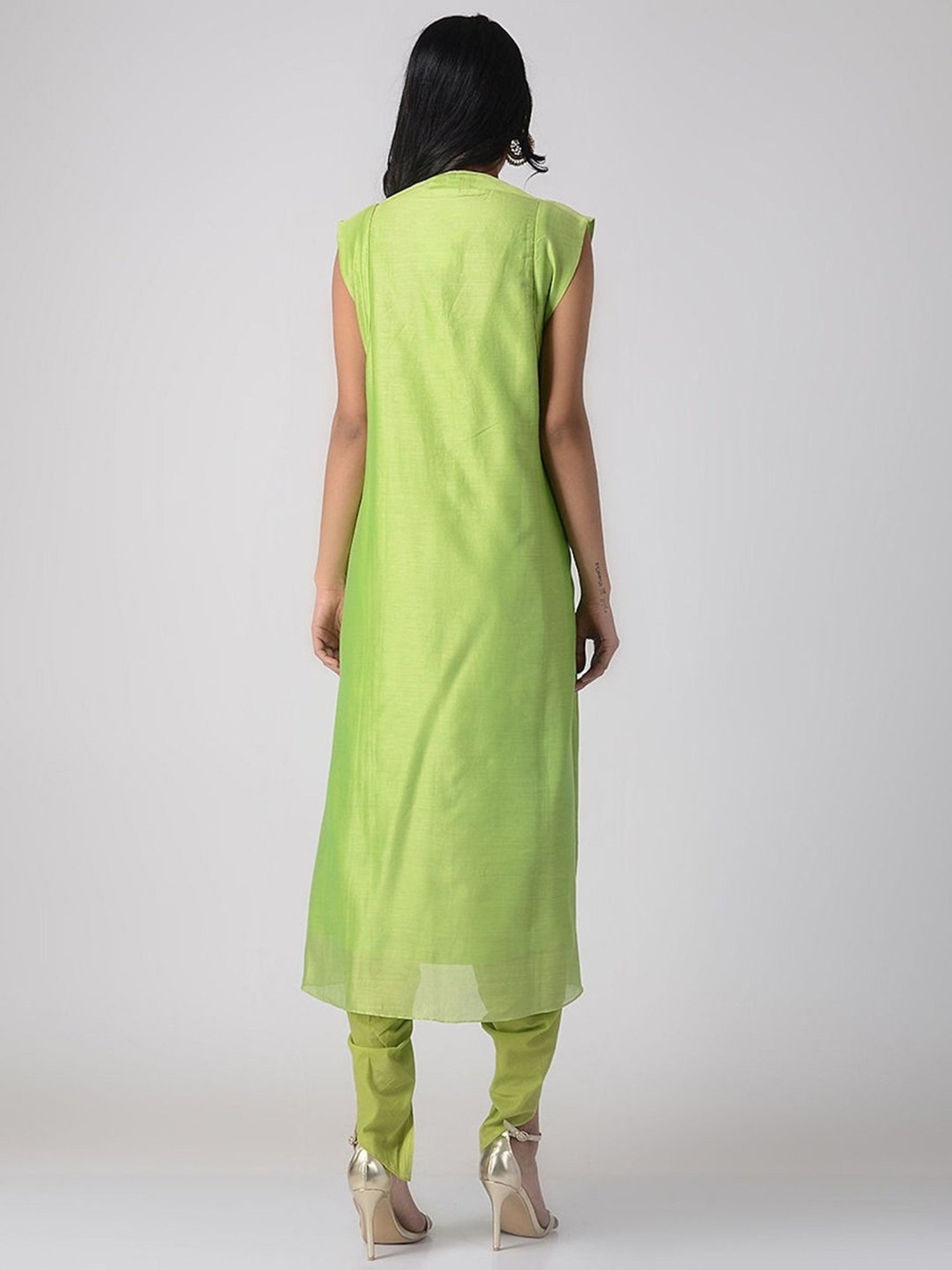 Smriti Gupta Kapaas Lime Green Kurta