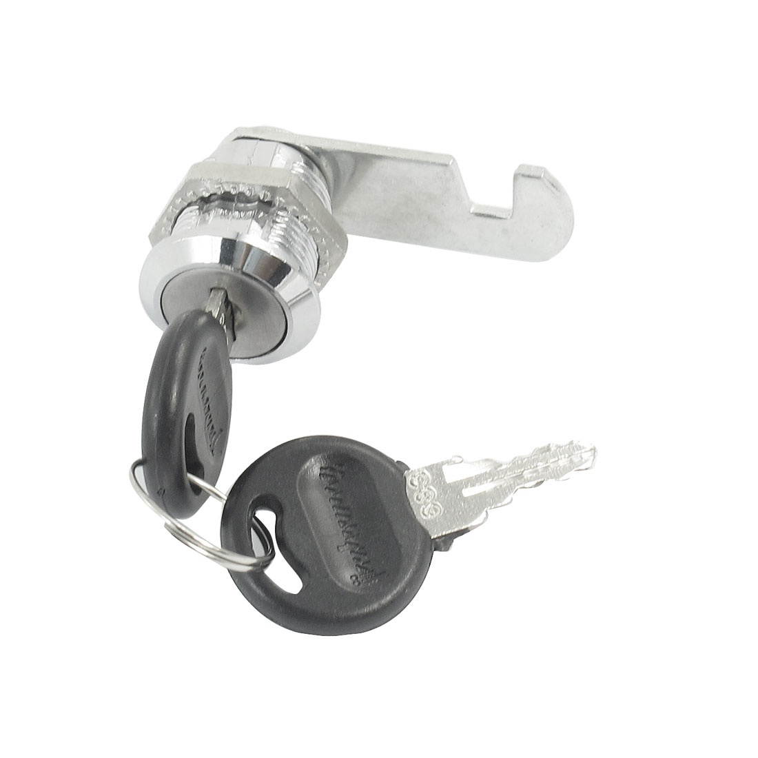 Global Bargains Tool Box Cupboard 19mm Diameter Thread Cam Lock Silver Tone + 2 Key