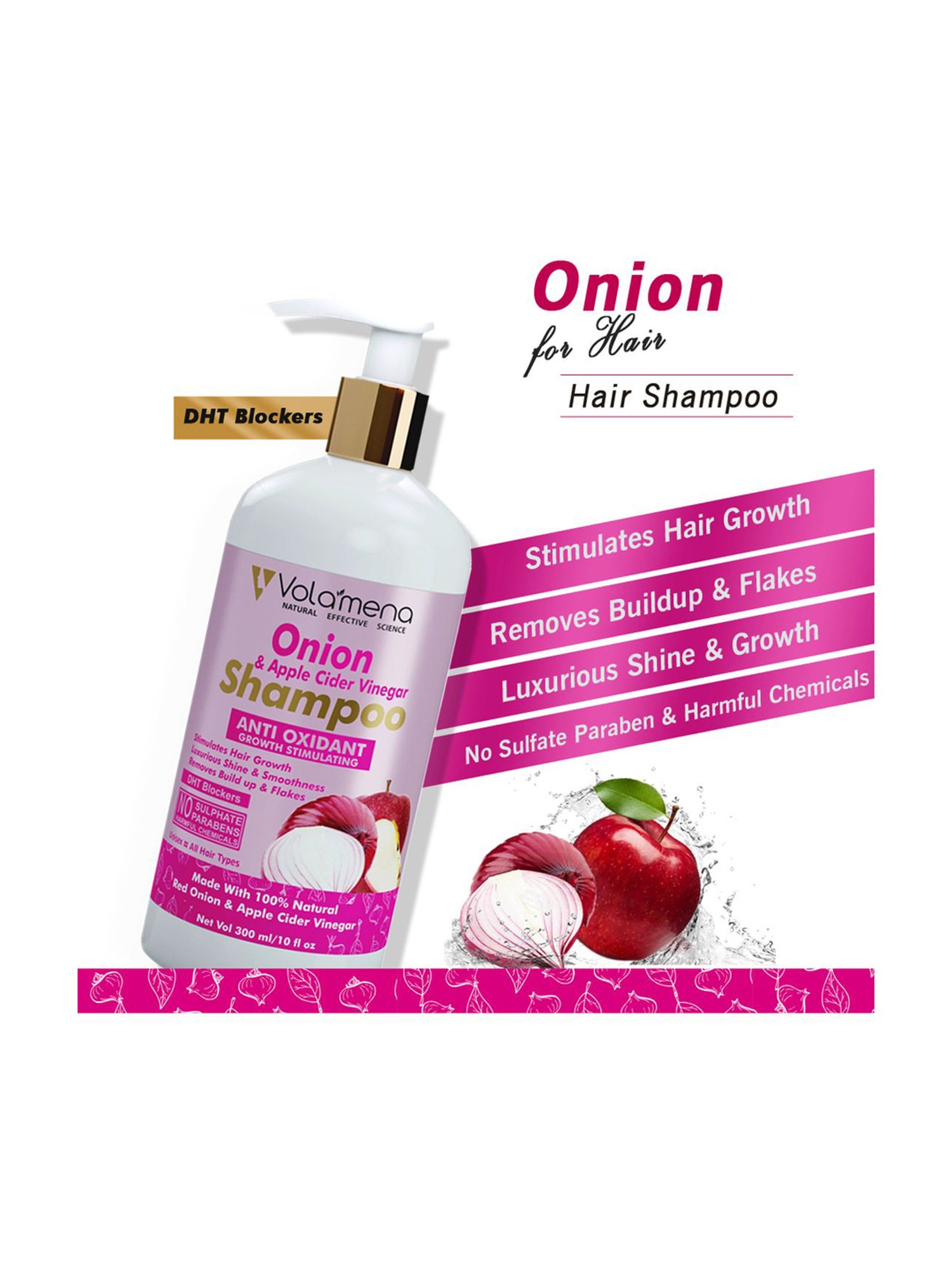 Volamena Onion Apple Cider Vinegar Shampoo - 300 ml