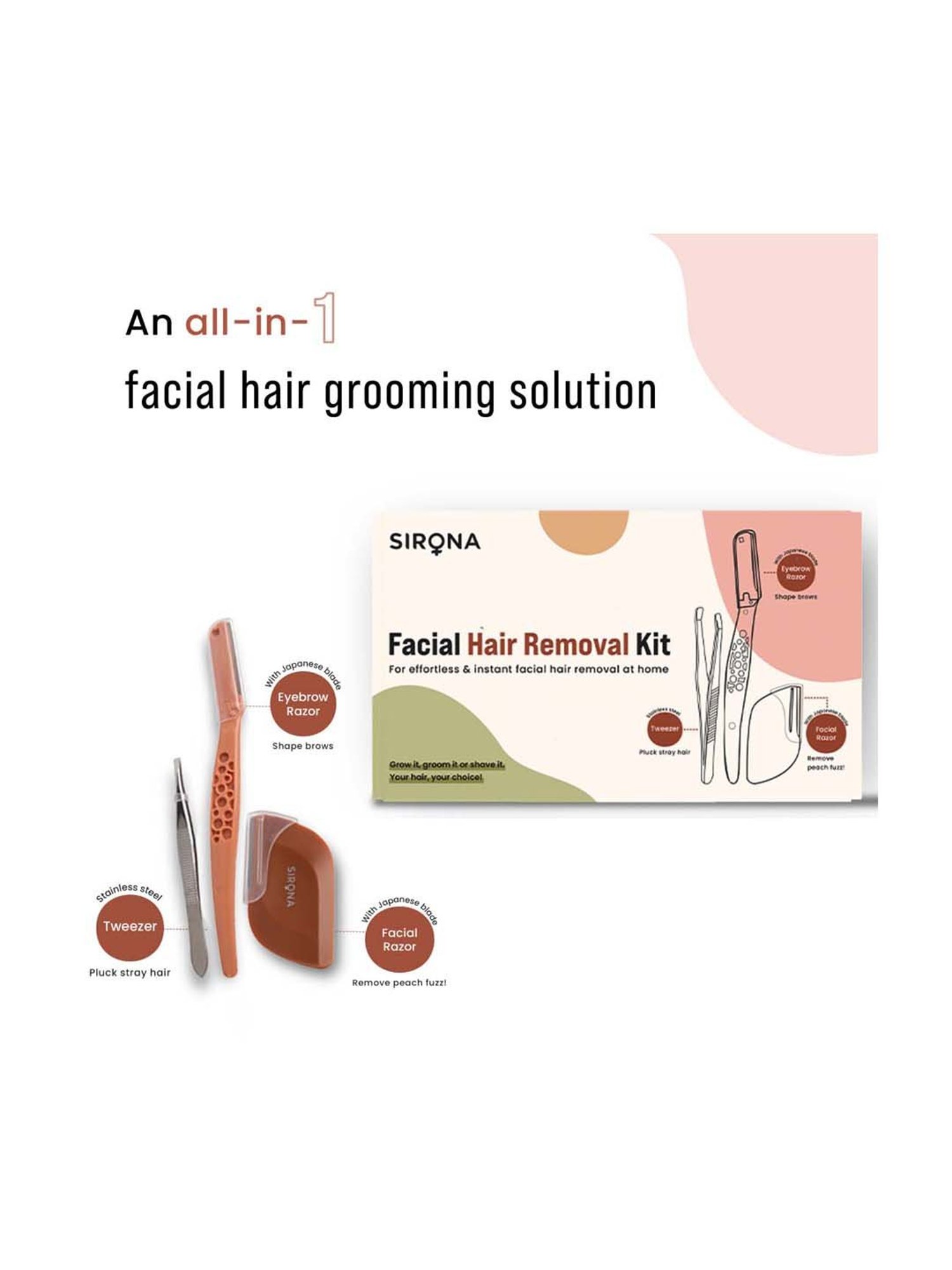 Sirona Reusable Facial Hair Removal Kit