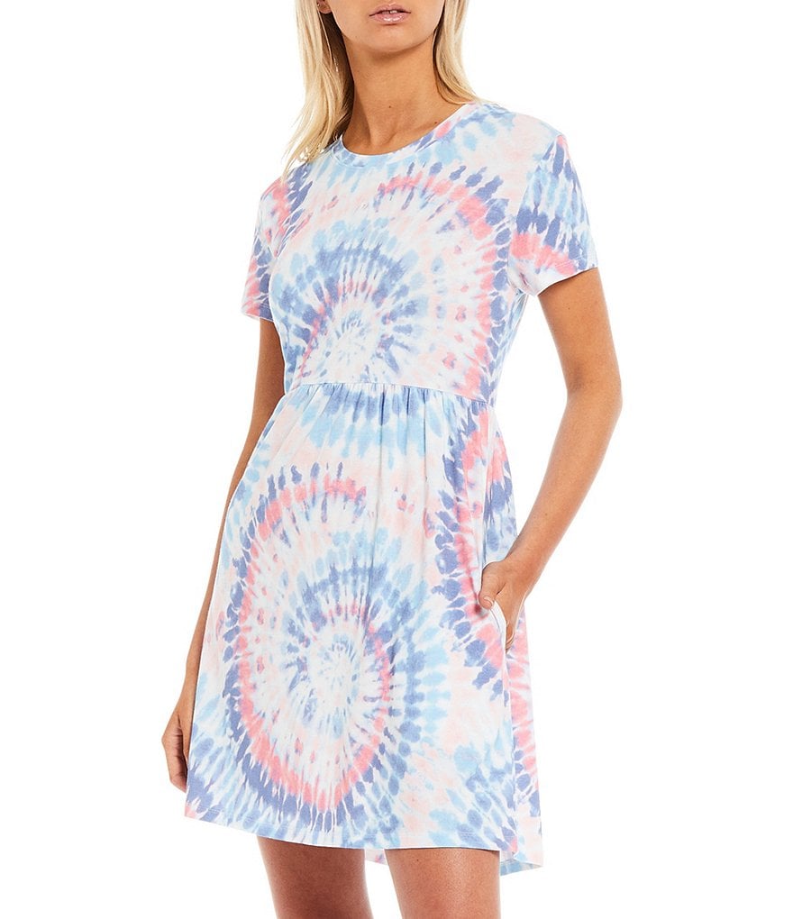 Jasmine & Ginger Multicolor Tie-Dye Print Lounge Babydoll