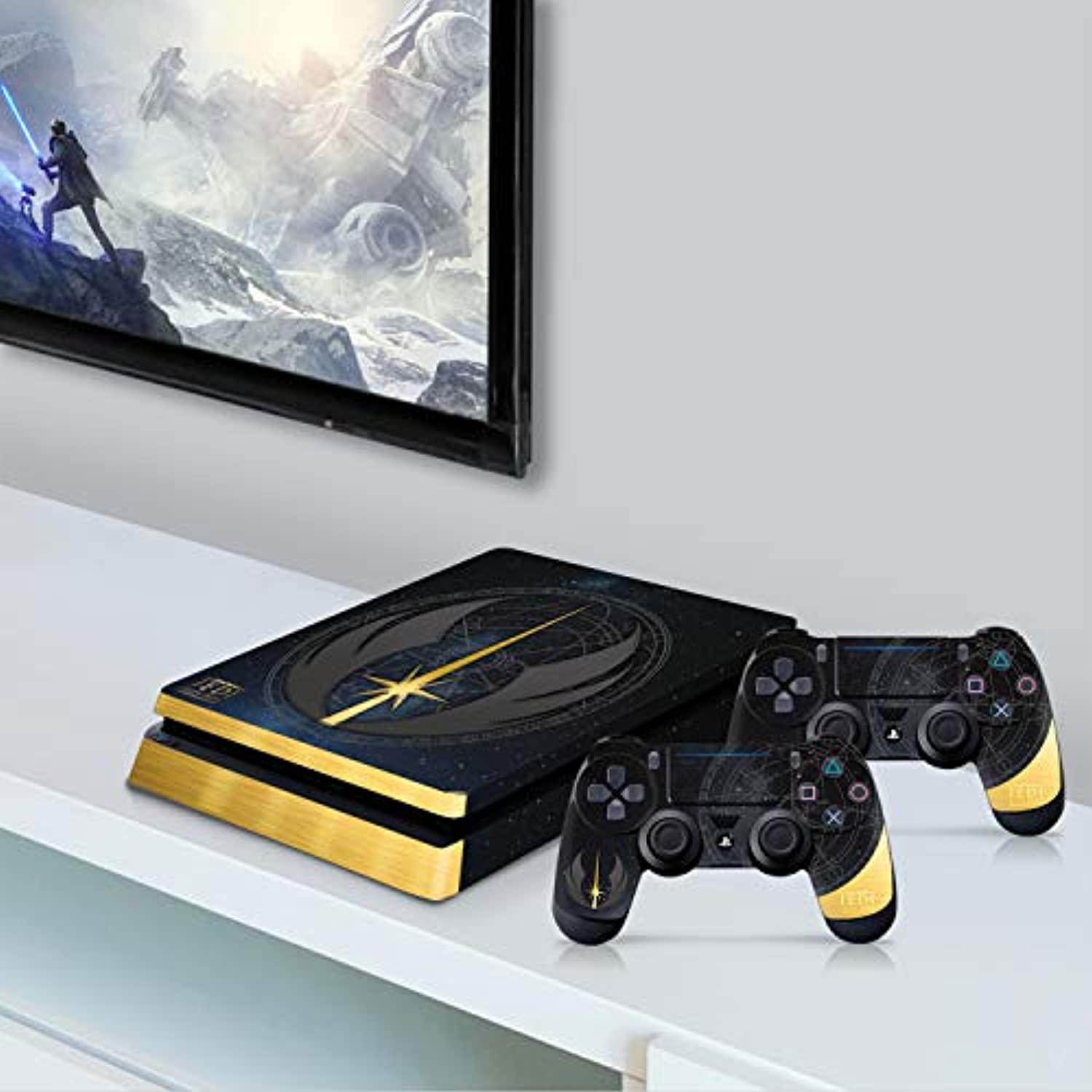 controller gear officially licensed star wars jedi: fallen order - jedi starfield ps4 slim console & controller skin - playstation 4