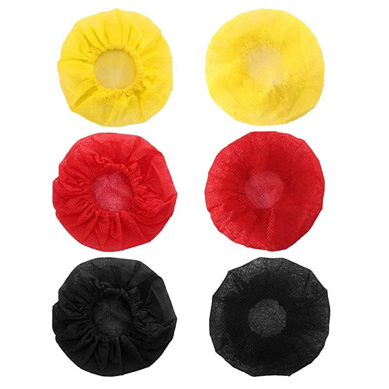 Pieces Disposable Microphone Cover Non-Woven Microphone Cover Windscreen Mic Cover Protective Cap for KTV Recording Room News Gathering, 3 Inch