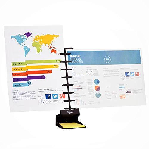 NoteTower Desktop Pro - Sticky Note Organizer & Dispenser + Document Holder - Holds and Displays Copy Paper, Documents, Photos, Sticky Notes and Business Cards (Black)