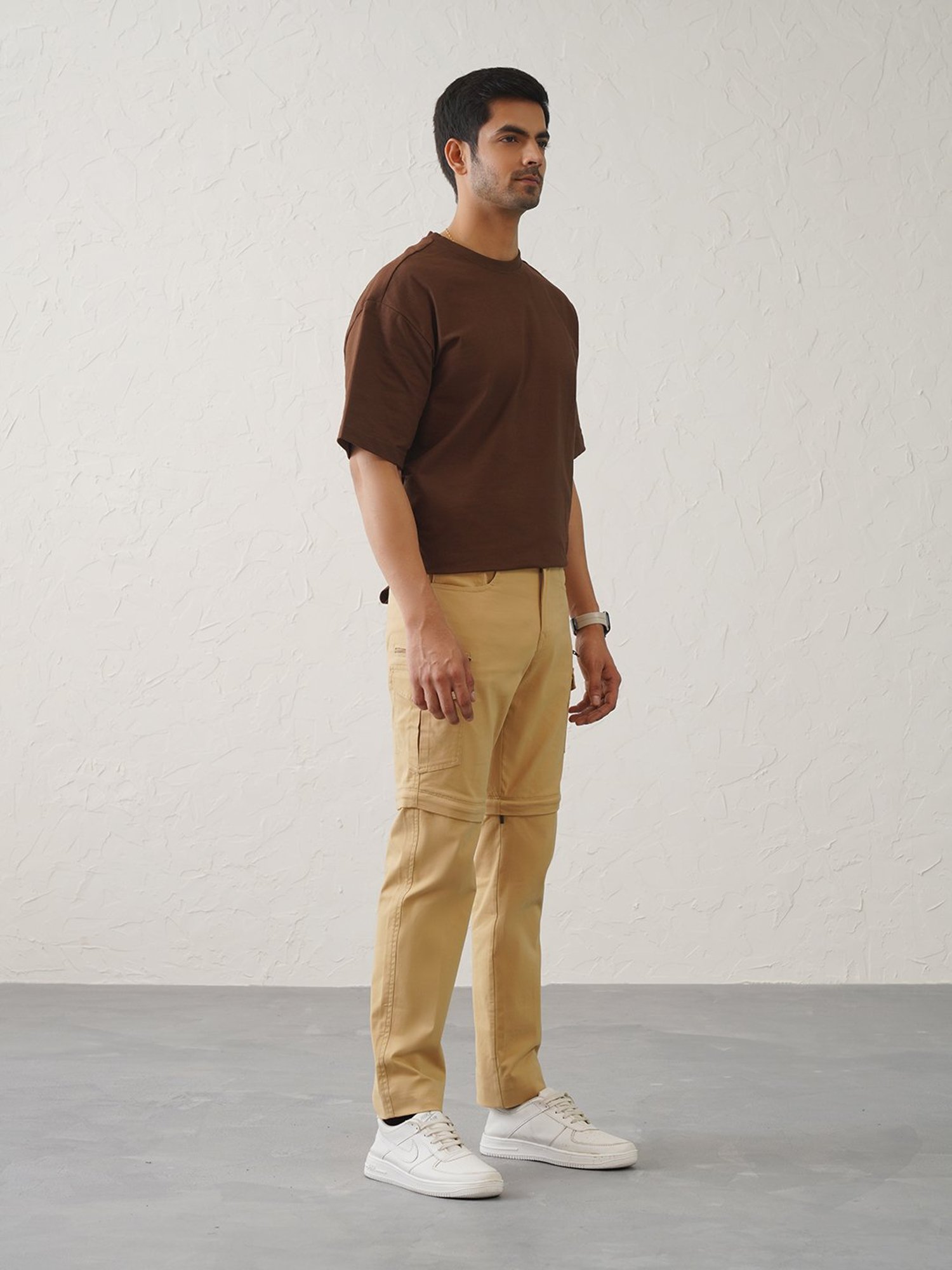 MinusOne Khaki Slim Fit Detachable Cargos