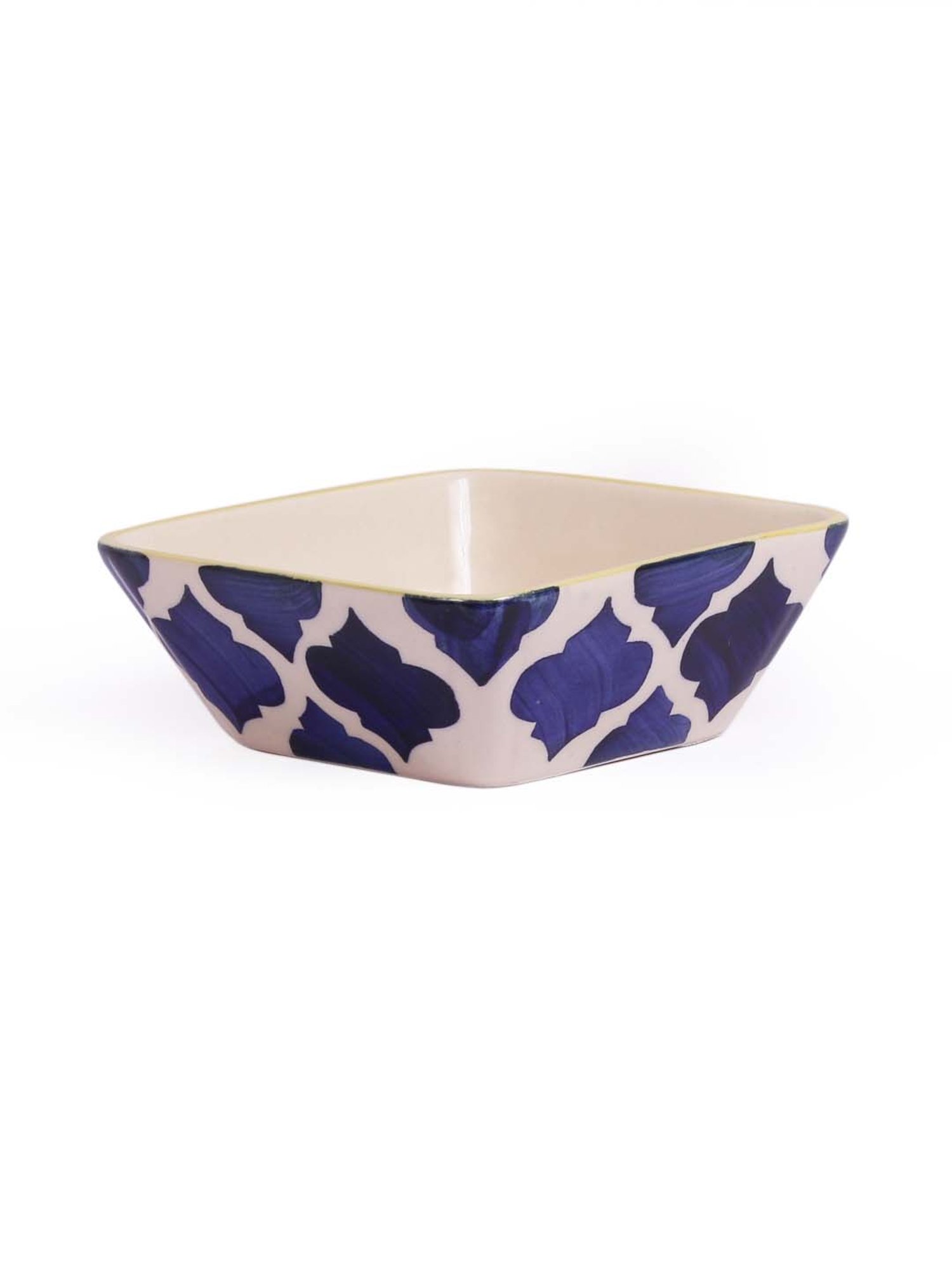 VarEesha Blue Ceramic Veg Bowls (250 ml) - Set of 4