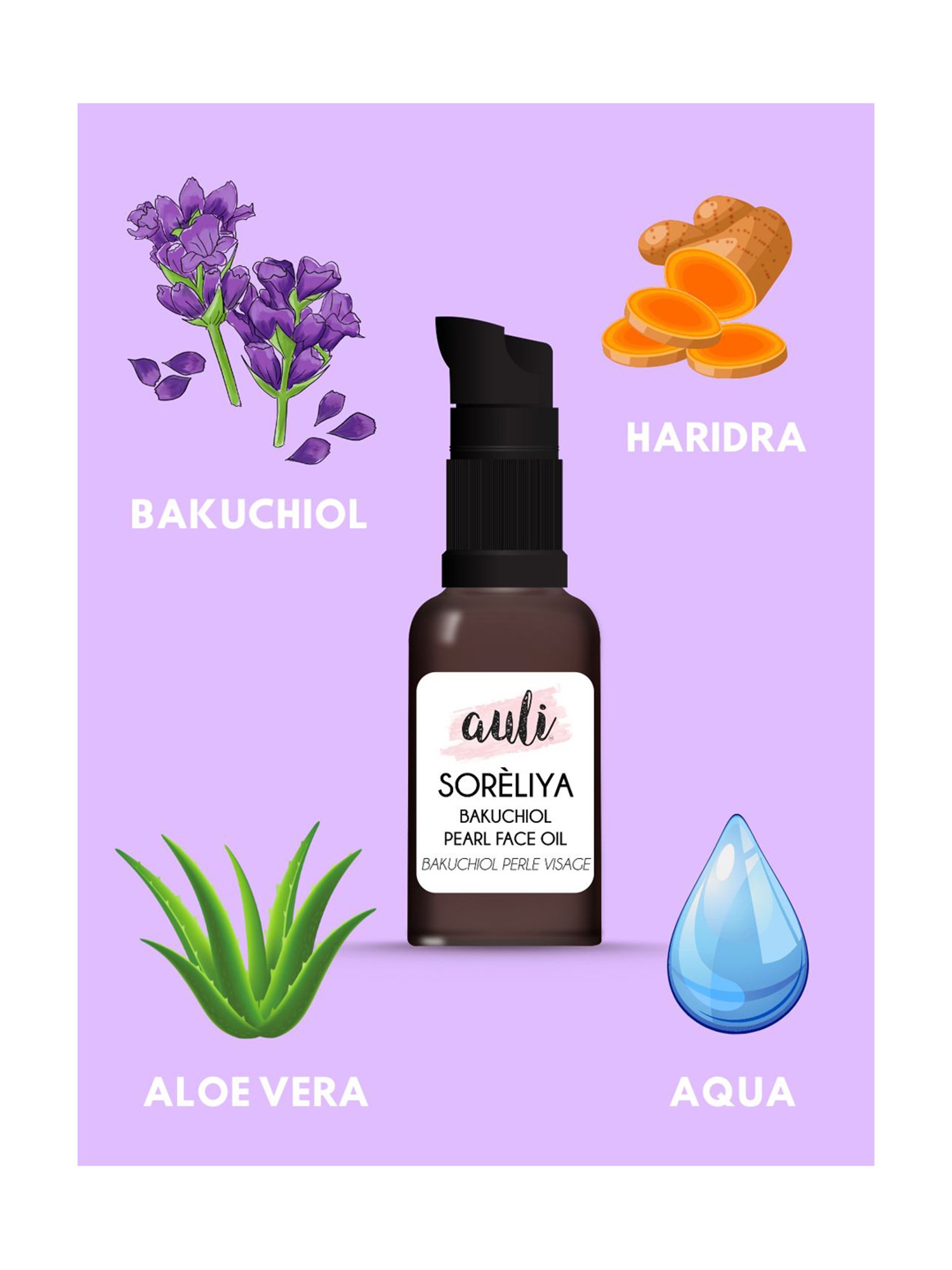 Auli Soreliya Hydrating Moisturising Rejuvenating Pigmentation Removing Facial Oil - 30 ml