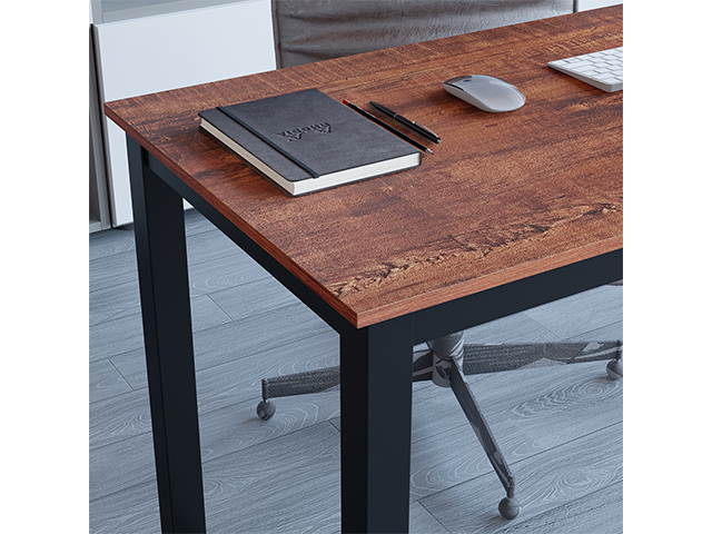 Computer Desk 63" Modern Sturdy Office Desk PC Laptop Desk Study Writing Table for Home Office Workstation,Sandalwood,GT173