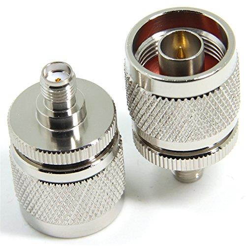 Ancable 2-Pack SMA Female to N-Type Male Antenna Cable Adapter Connector for WiFi Antenna/Extender/Transceiver/Repeater/Analyzer/Signal Booster/Radio/RF Coaxial Coax/ Extension Cable