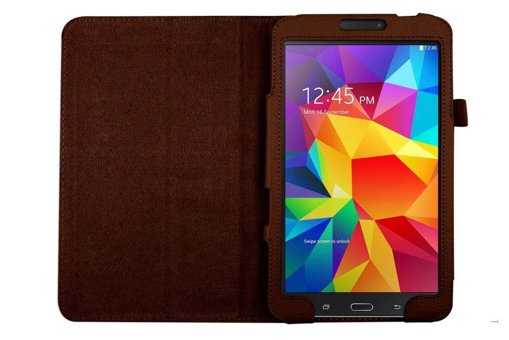 Hellfire Trading Magnetic PU Leather Case Cover for Samsung Galaxy Tab 4 8" T330 - Black