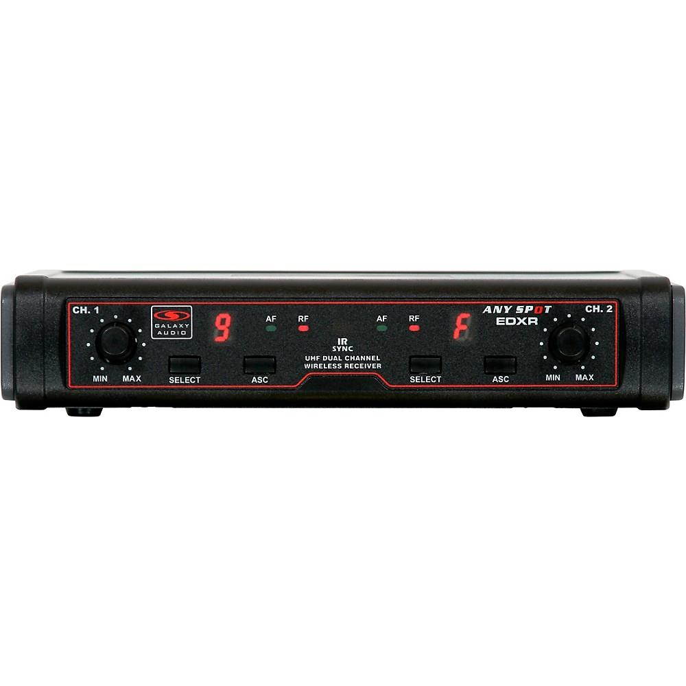 Galaxy Audio EDXR/38SV Dual-Channel Wireless Headset and Lavalier System Band N Black