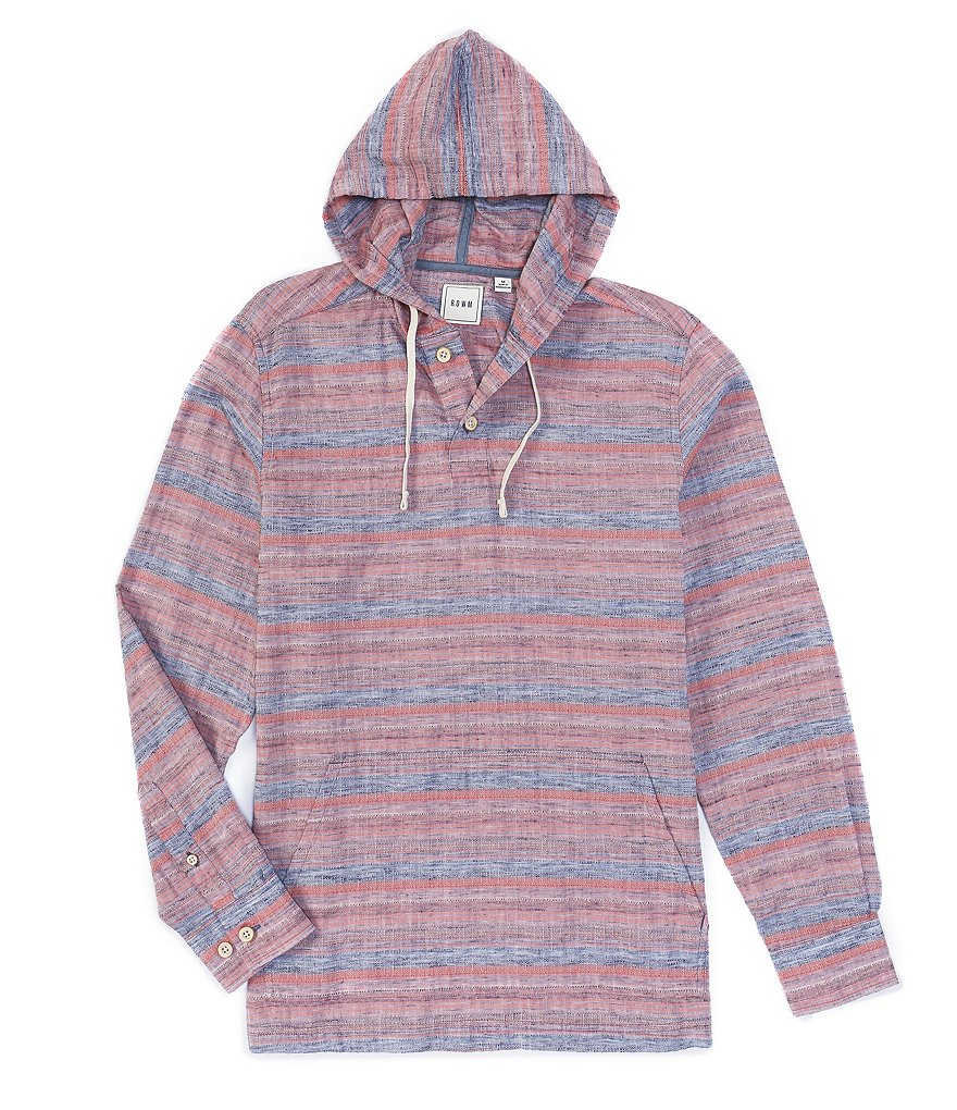 Rowm Long Sleeve Horizontal Stripe Hoodie