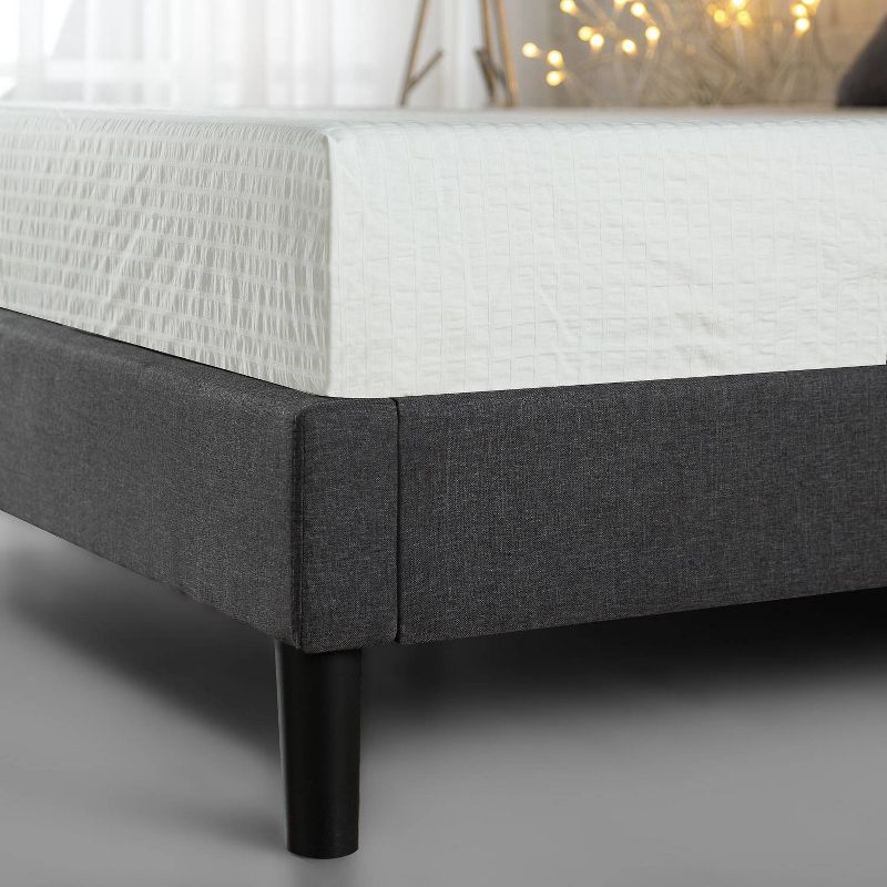 King Curtis Platform Bed Frame Charcoal Heather - Zinus