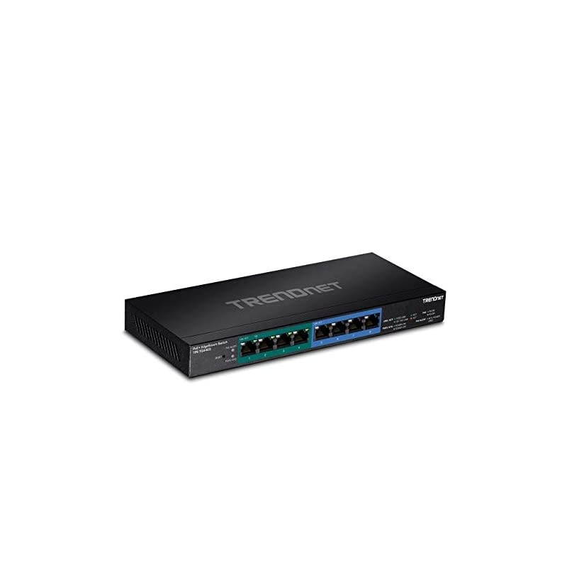 8-Port Gigabit EdgeSmart PoE+ Switch, 60W PoE Power Budget, 16Gbps Switching Capacity, TPE-TG44ES, Black, 4 x Gigabit| 4 x Gigabit PoE +