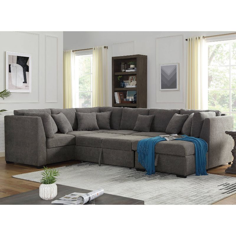 Sequoia Storage Sectional Gray - HOMES: Inside + Out