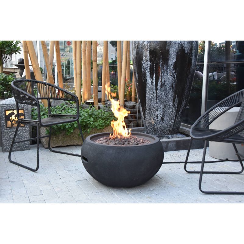 York 27" Natural Gas Fire Pit Outdoor Backyard Patio Heater - Elementi