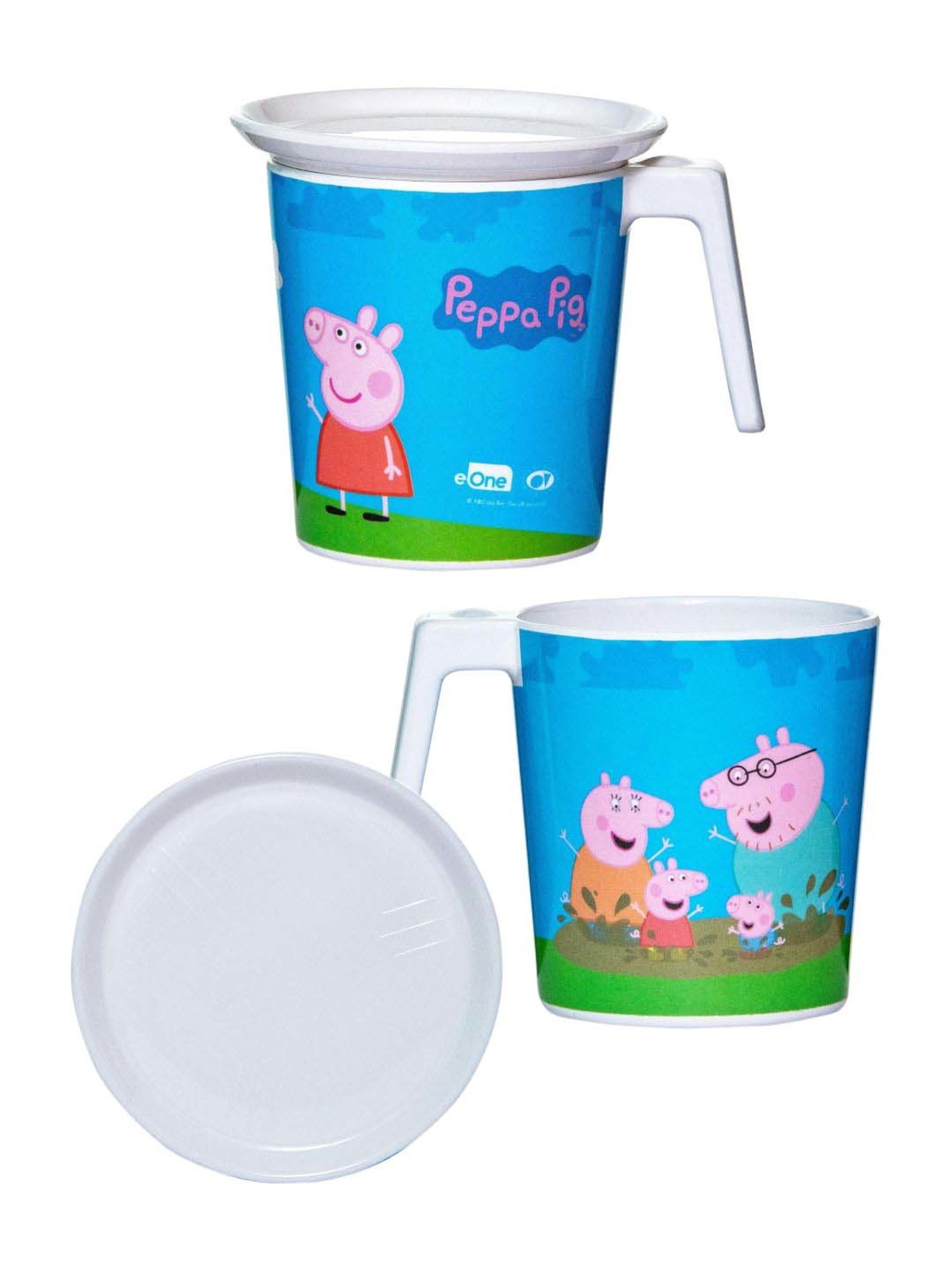 Servewell Peppa Pig Blue Melamine Laura Mug Large Kids Set (0.32 L) - Set of 4