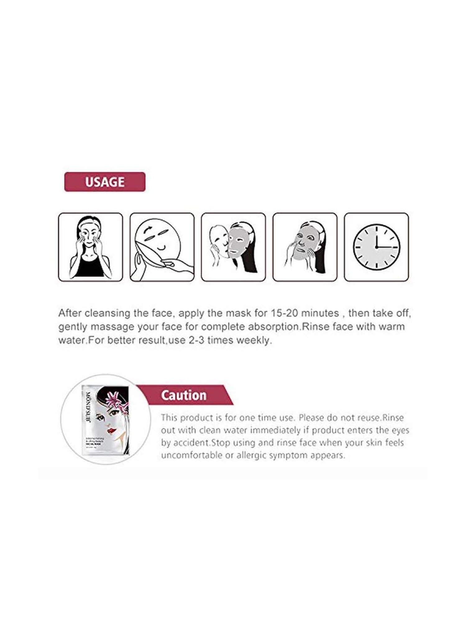 MONDSUB Extreme and Firming Face Sheet Masks (Pack of 4) - 25 gm Each