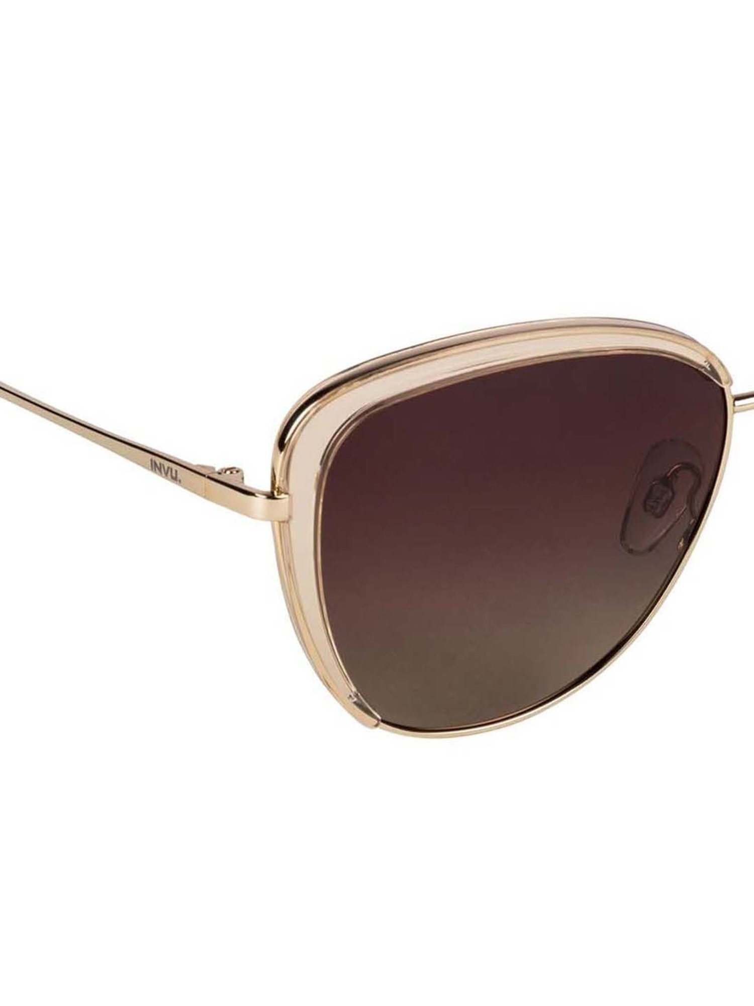 INVU Brown Cat Eye UV Protection Sunglasses for Men