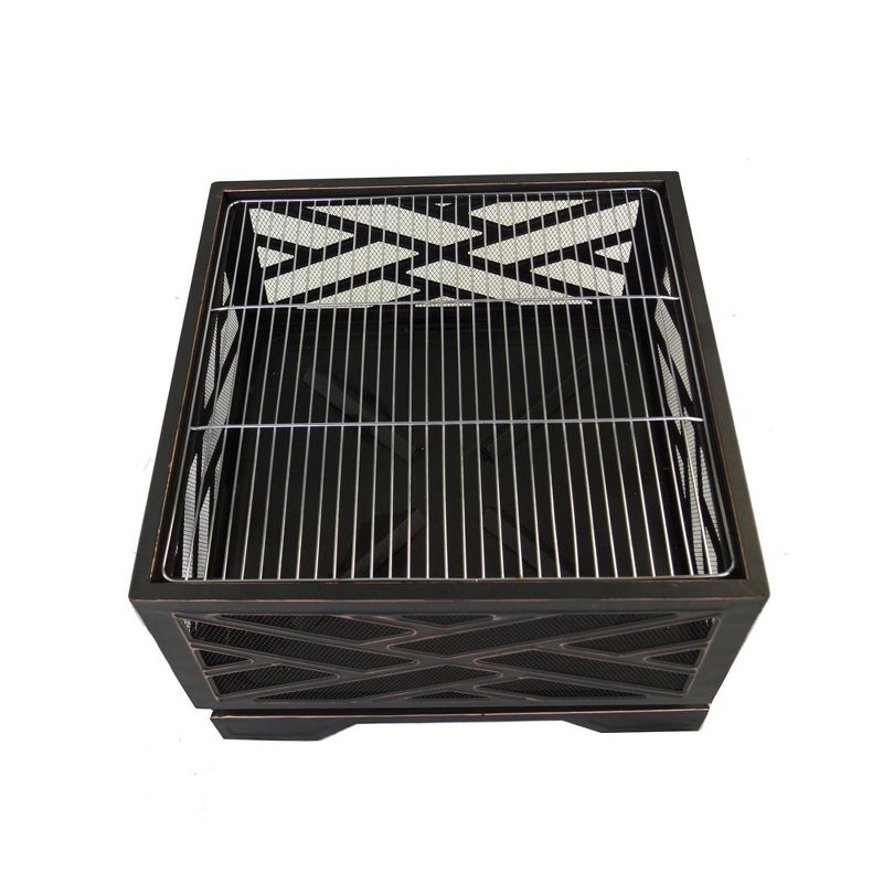 Pleasant Hearth Martin 26" Square Deep Bowl Fire Pit