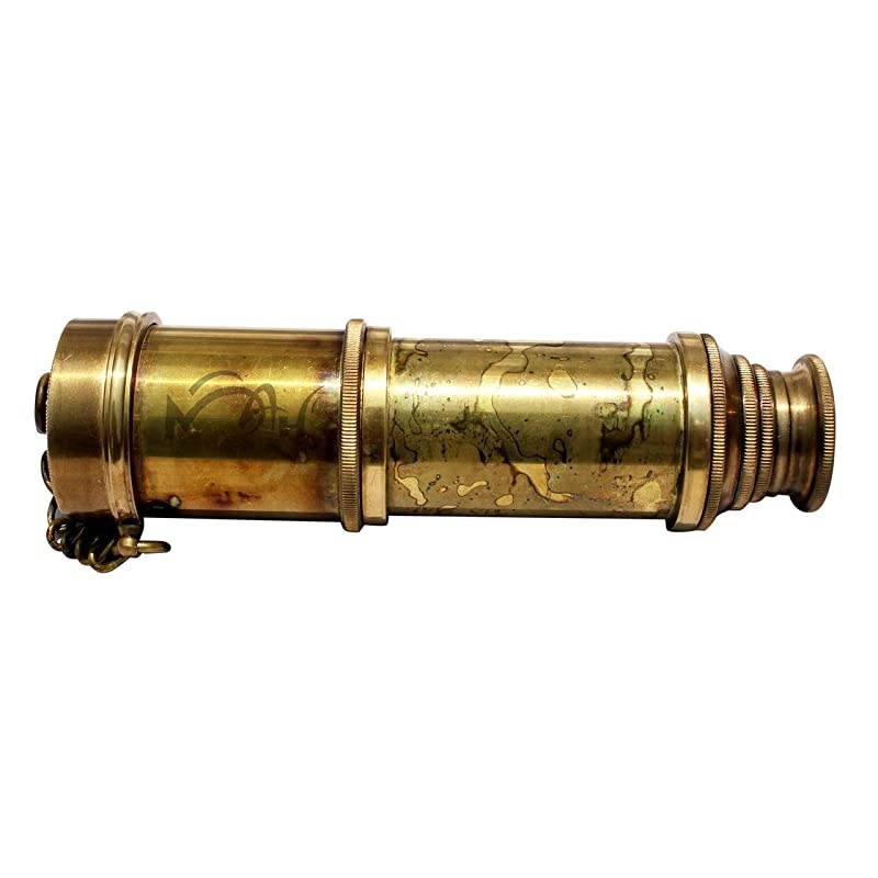 MAH 16 Brass Ship Telescope Stempunk Gift Handheld Pirate Brass Spyglass Telescope Home Decor Pirate Captain Boat C3268