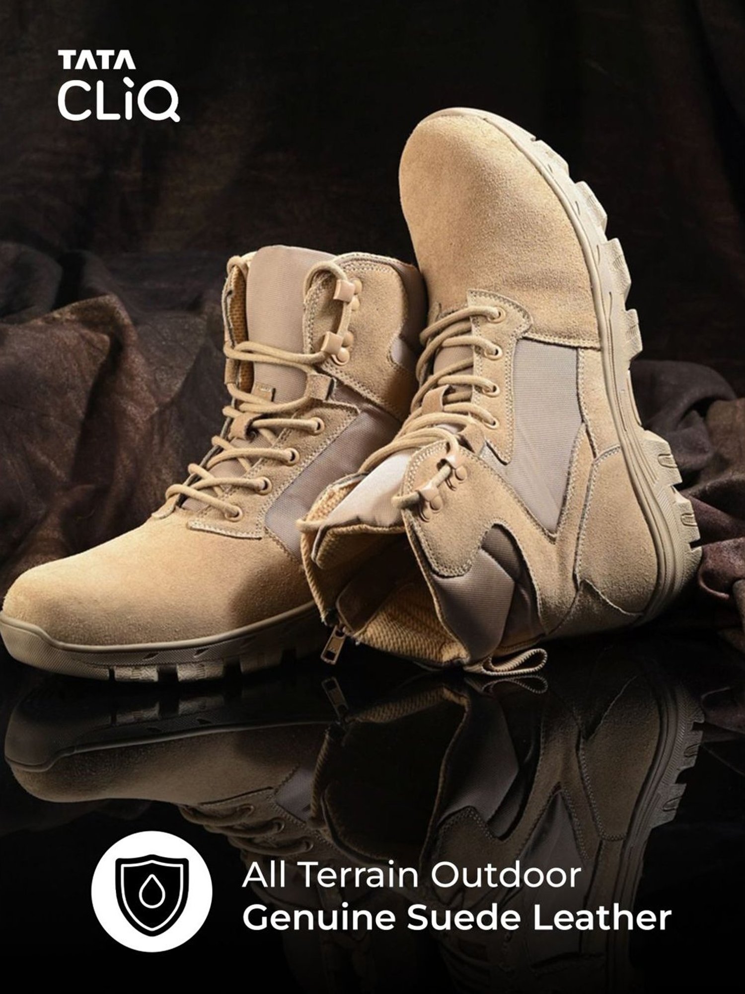 Hoversole Men's Warrior Beige Derby Boots