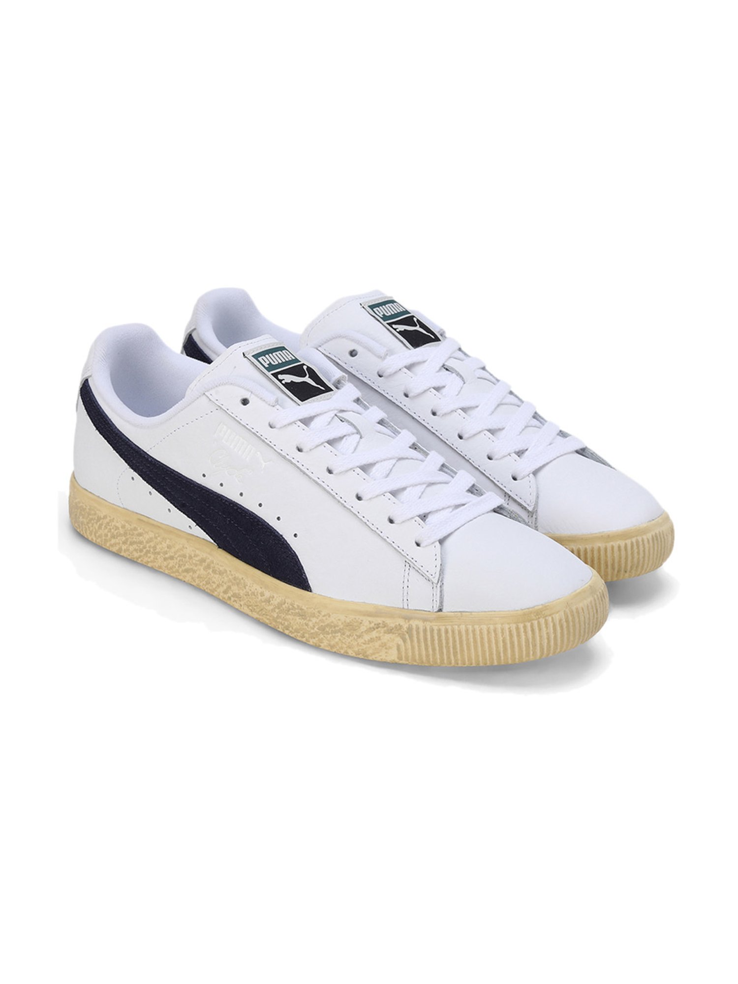 Puma Men's Clyde Vintage White Casual Sneakers
