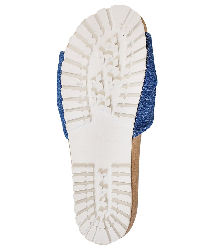 Jack Rogers Phoebe Knotted Denim Lug Sole Comfort Slides