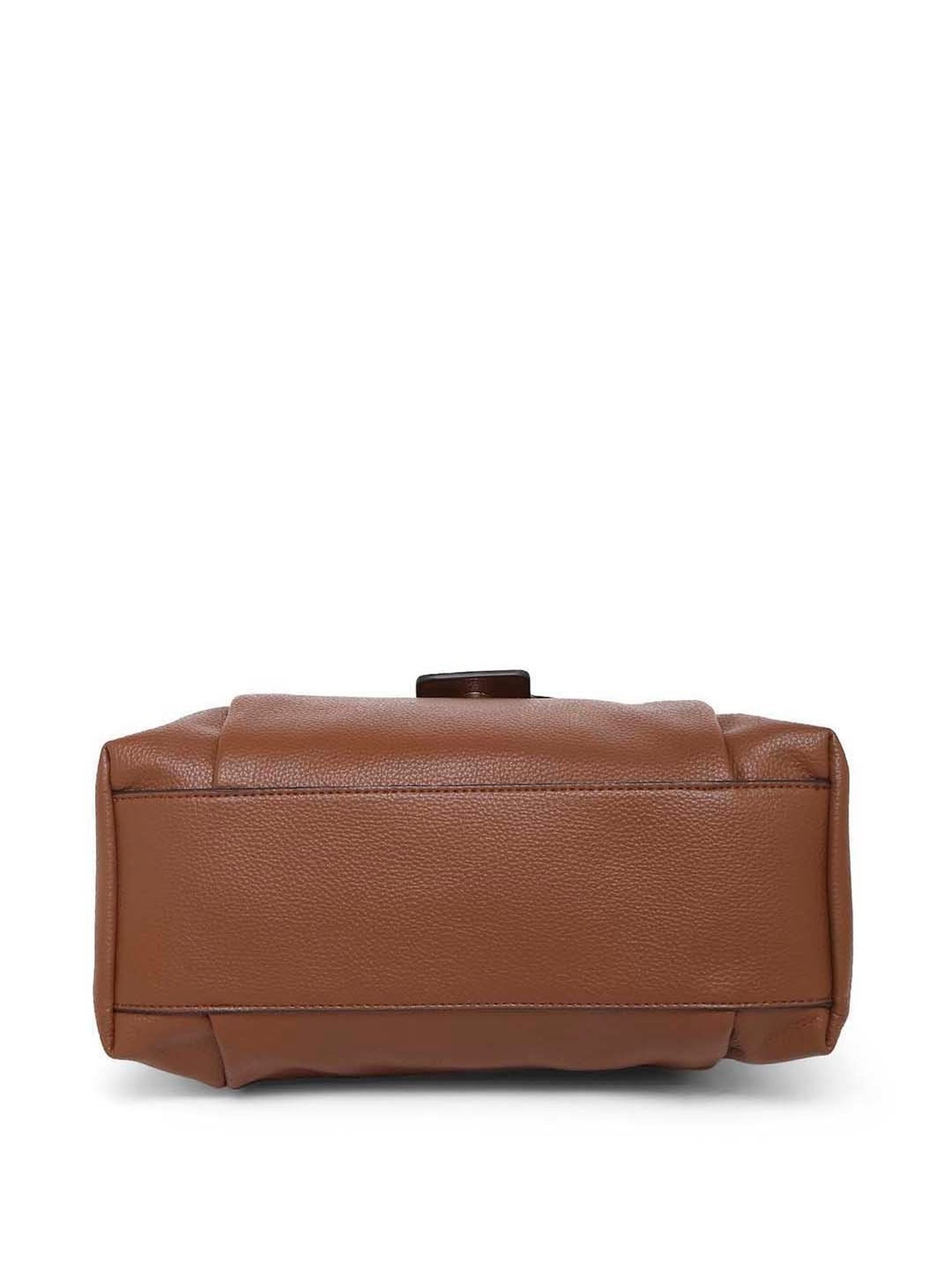 Marina Galanti Brown Solid Medium Satchel Handbag